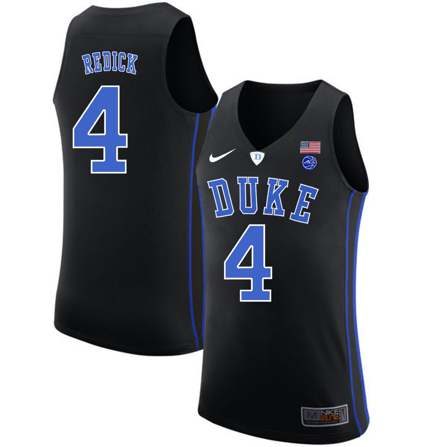 Duke Blue Devils 4 JJ Redick Black Nike College Basketball Jersey