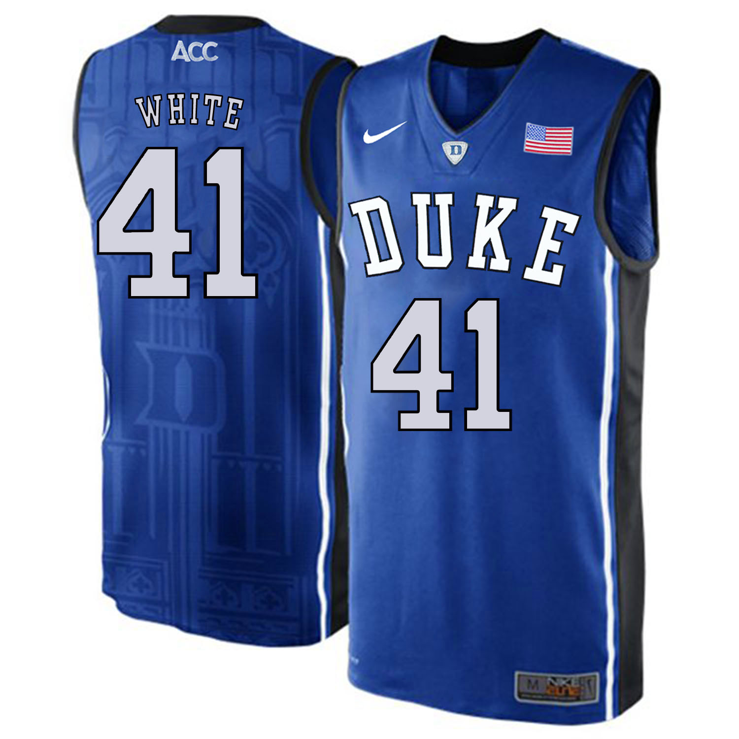 Duke Blue Devils 41 Jack White Blue Elite Nike College Basketball Jersey