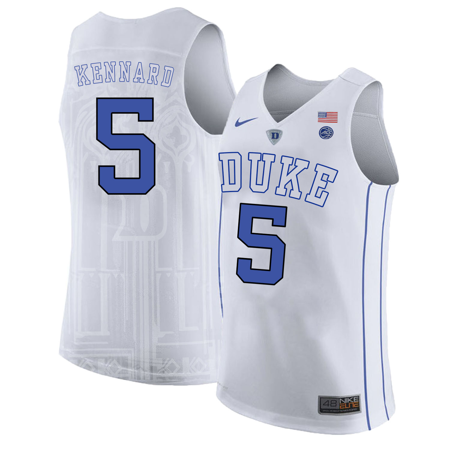 Duke Blue Devils 5 Luke Kennard White Nike College Basketball Jersey