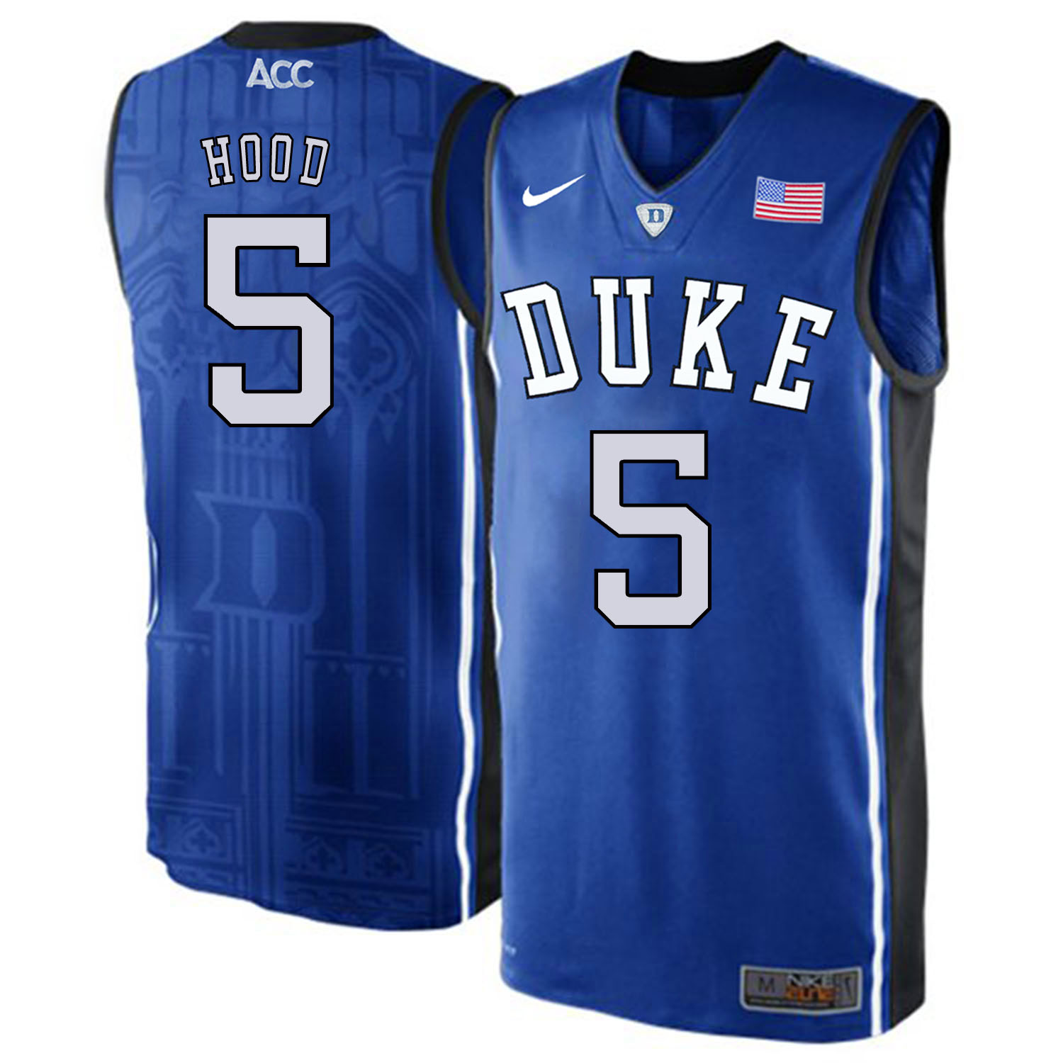 Duke Blue Devils 5 Rodney Hood Blue Elite Nike College Basketball Jersey