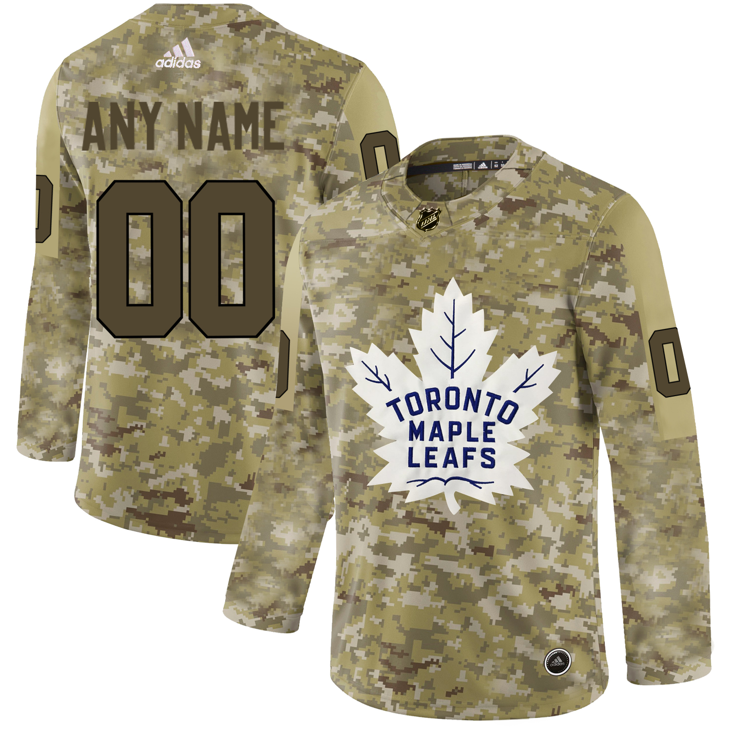 Toronto Maple Leafs Camo Men's Customized Adidas Jersey