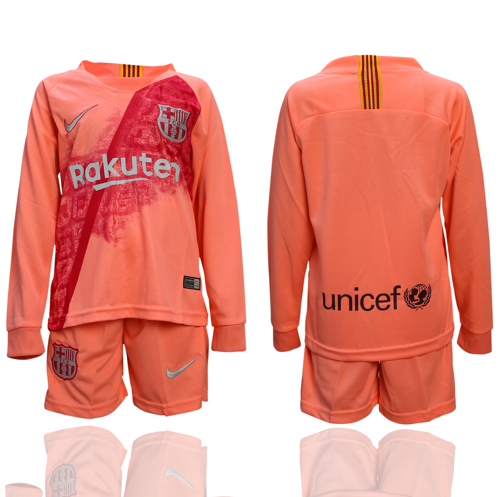 2018-19 Barcelona Third Away Youth Long Sleeve Soccer Jersey