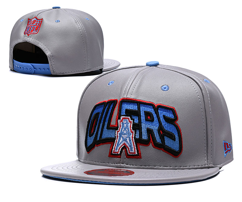 Oilers Retro Gray Adjustable Hat TX
