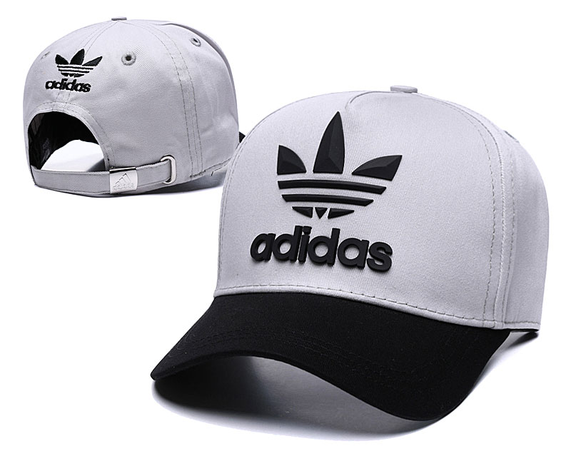 Adidas Originals Classic Gray Black Peaked Adjustable Hat TX