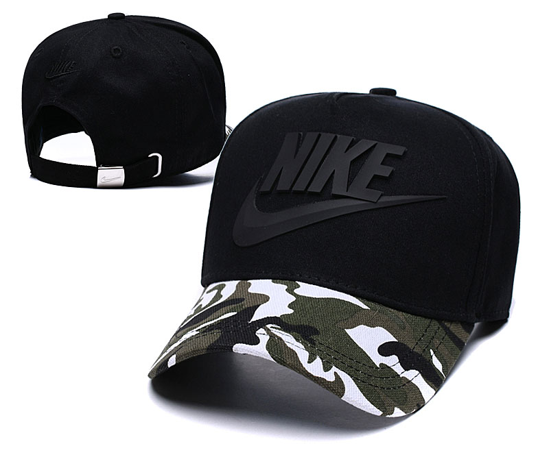 Nike Classic Black Camo Peaked Adjustable Hat TX