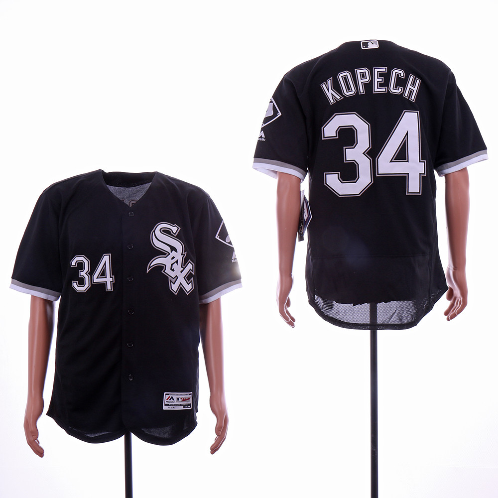 White Sox 34 Michael Kopech Black Flexbase Jersey - Click Image to Close