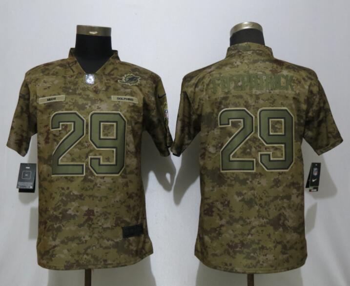 Nike Dolphins 29 Minkah Fitzpatrick Camo Women Salute To Service Limited Jersey