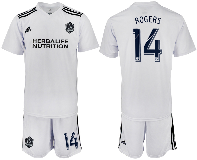 2018-19 Los Angeles Galaxy 14 ROGERS White Training Soccer Jersey