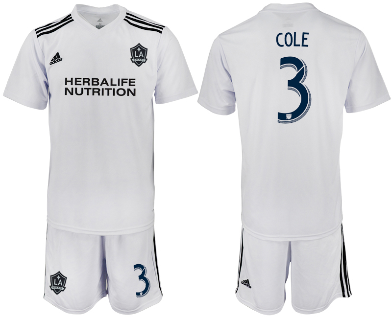 2018-19 Los Angeles Galaxy 3 COLE White Training Soccer Jersey