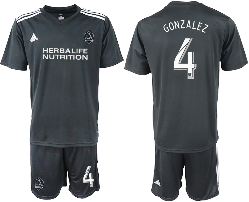 2018-19 Los Angeles Galaxy 4 GONZALEZ Black Training Soccer Jersey