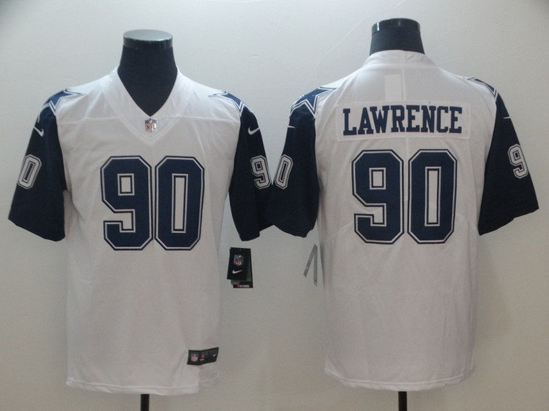 Nike Cowboys 90 DeMarcus Lawrence White Color Rush Limited Jersey