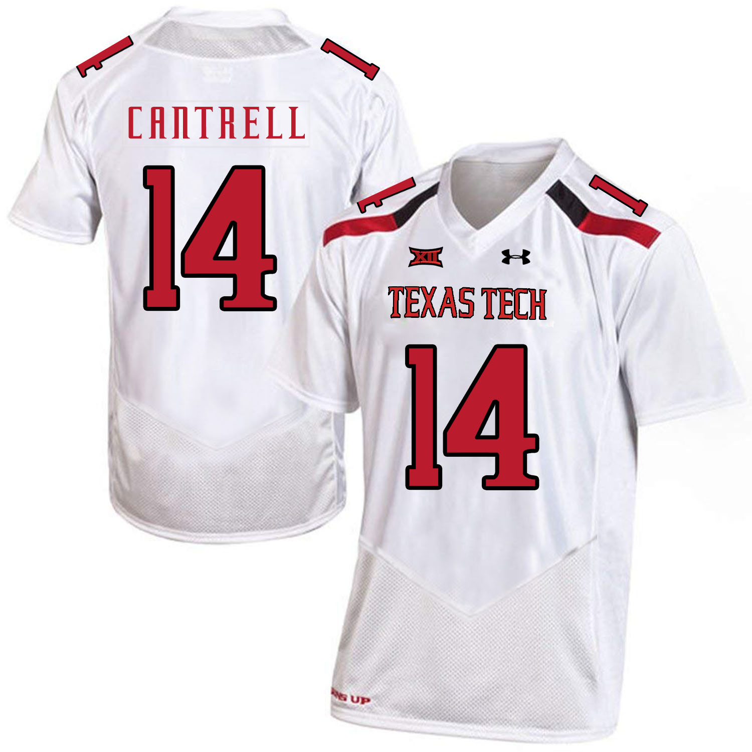 Texas Tech Red Raiders 14 Dylan Cantrell White College Football Jersey
