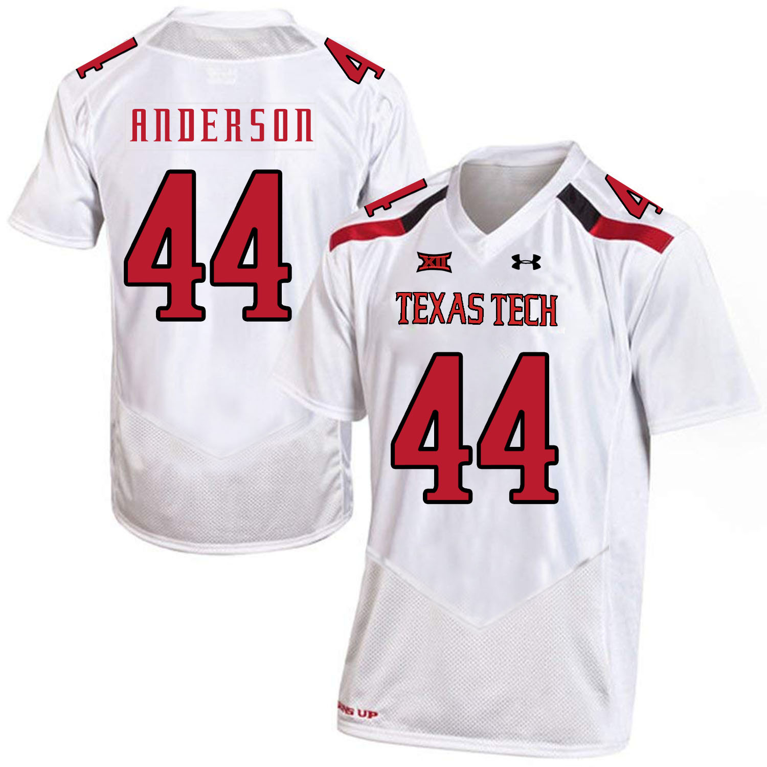 Texas Tech Red Raiders 44 Donny Anderson White College Football Jersey
