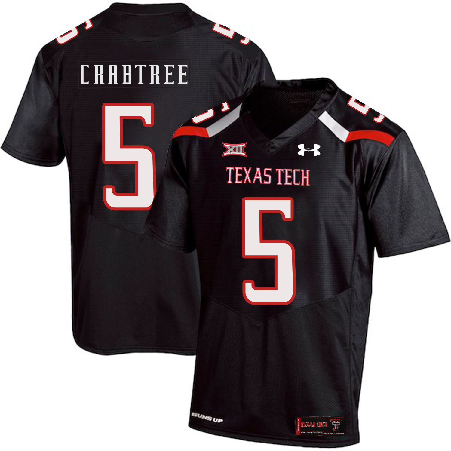 Texas Tech Red Raiders 5 Michael Crabtree Black College Football Jersey