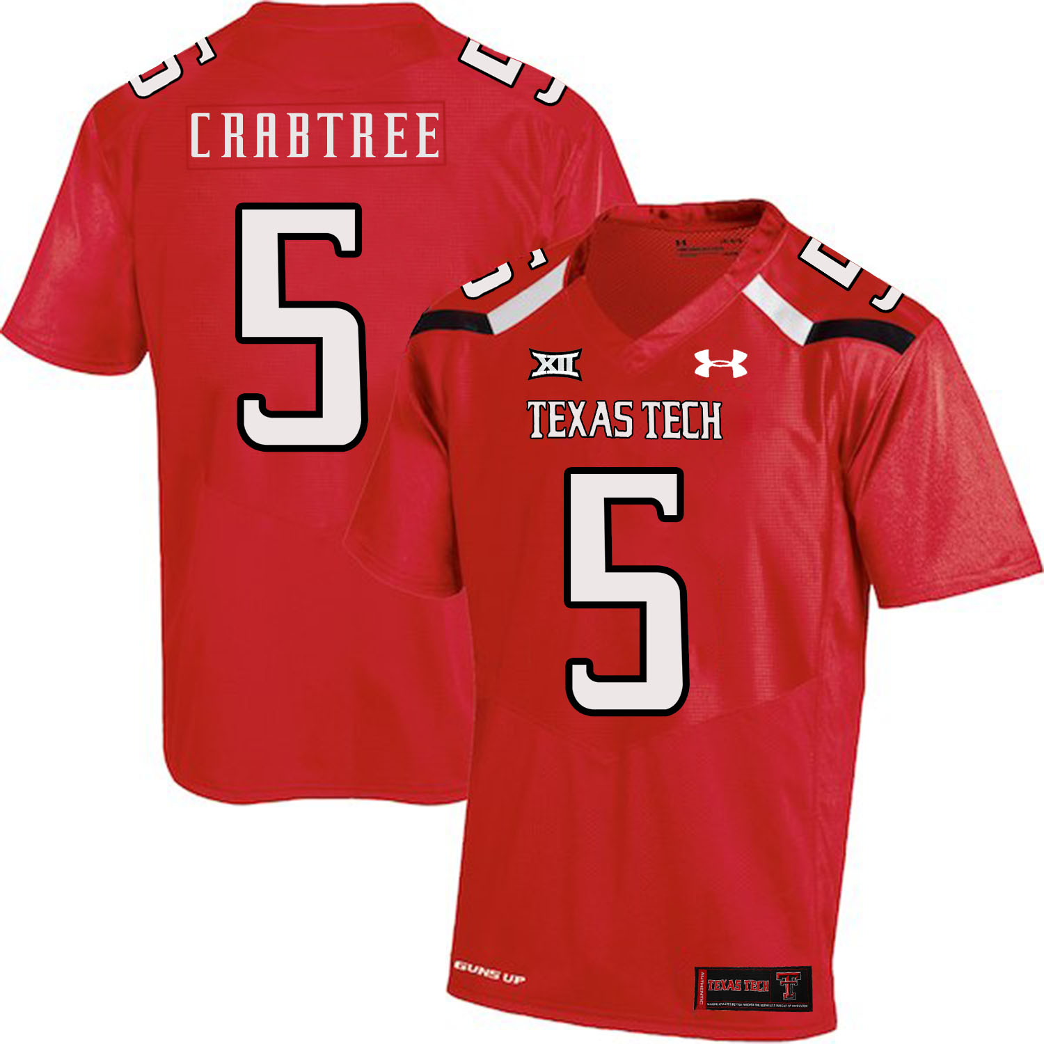 Texas Tech Red Raiders 5 Michael Crabtree Red College Football Jersey