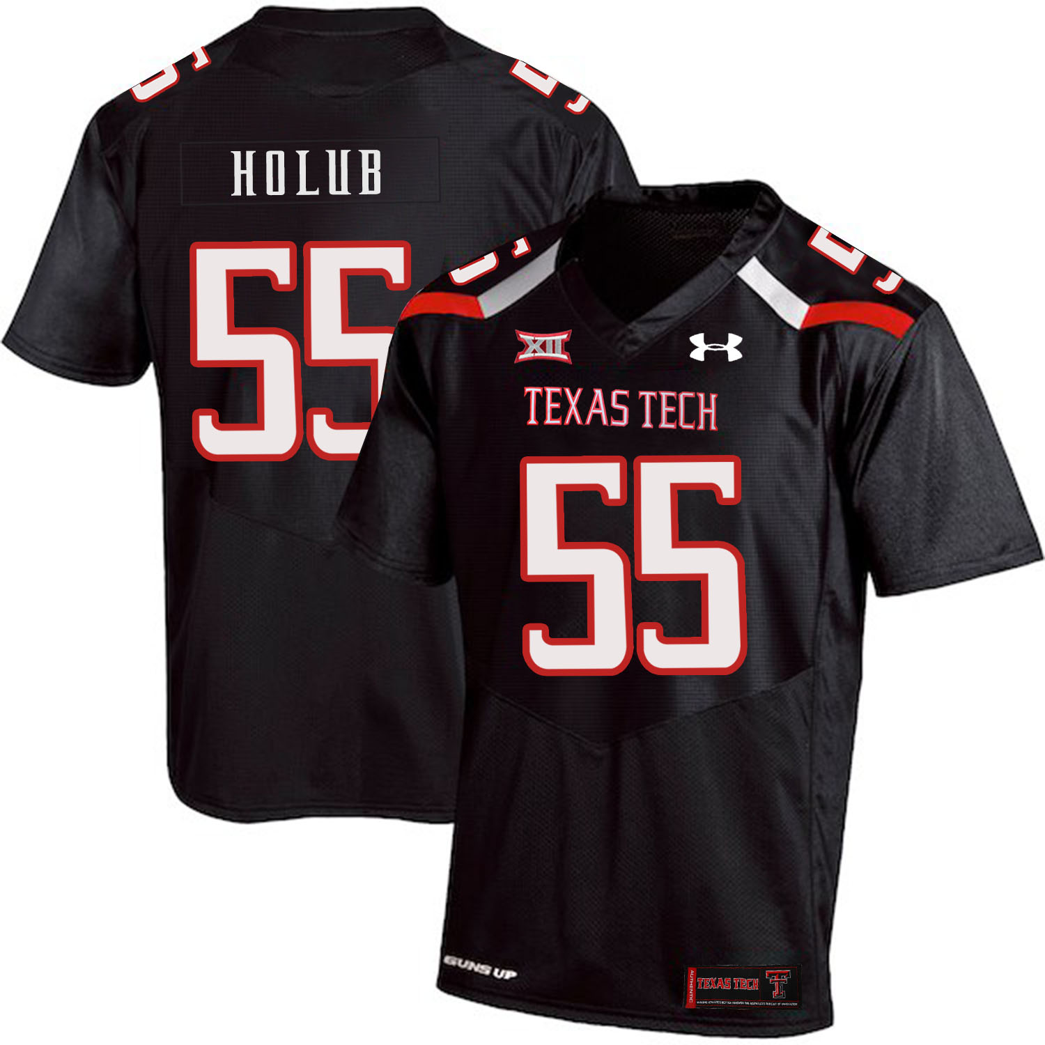 Texas Tech Red Raiders 55 E.J. Holub Black College Football Jersey