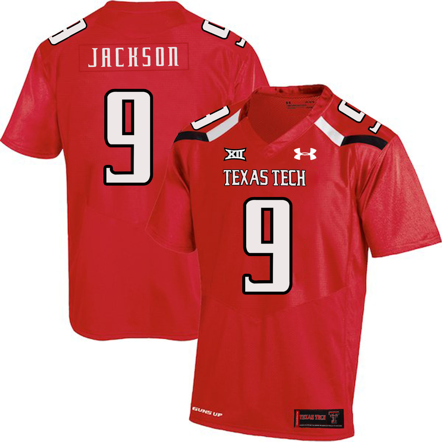Texas Tech Red Raiders 9 Branden Jackson Red College Football Jersey