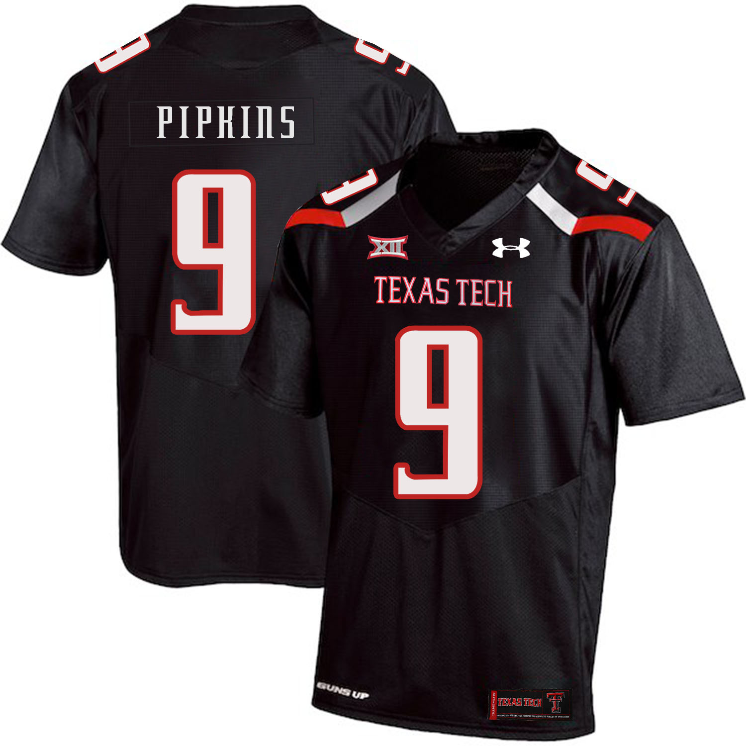 Texas Tech Red Raiders 9 Ondre Pipkins Black College Football Jersey