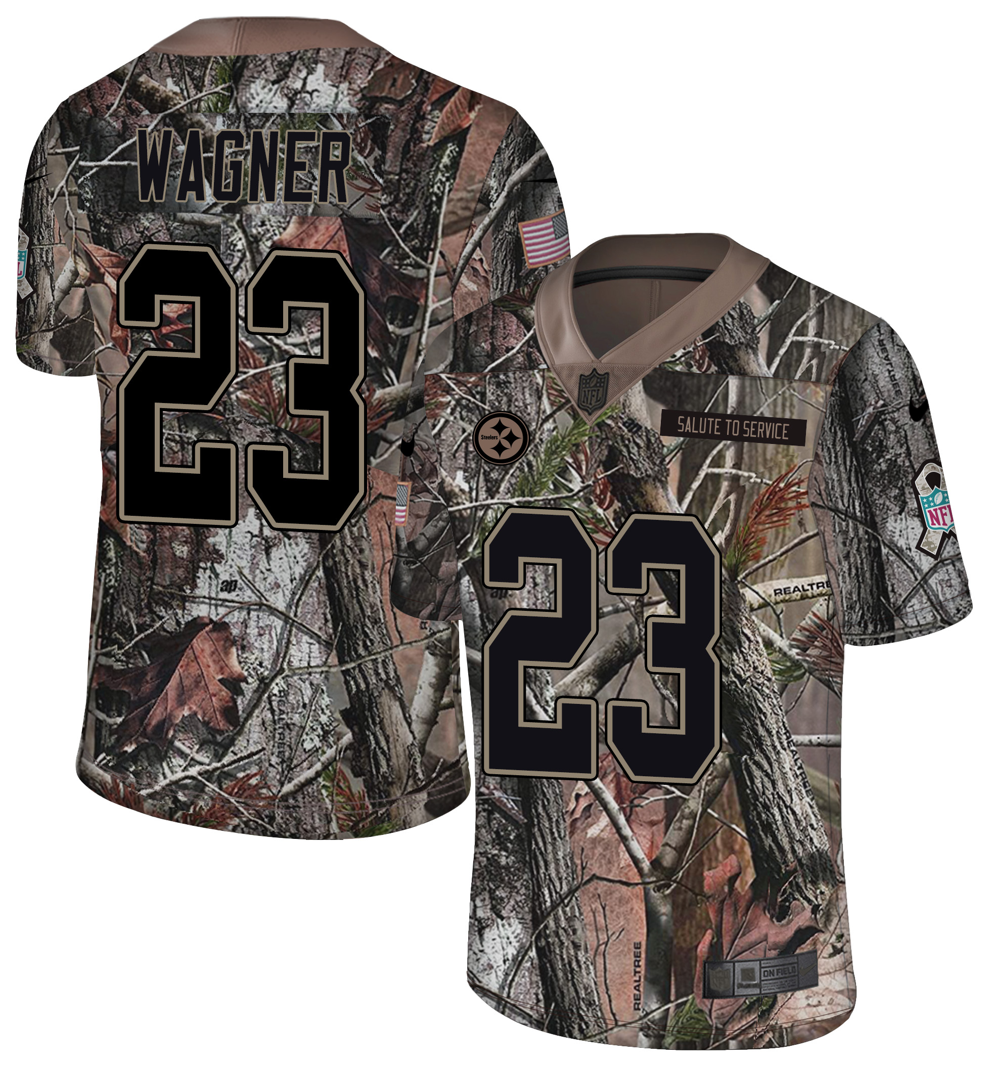 Nike Steelers 23 Mike Wagner Camo Rush Limited Jersey
