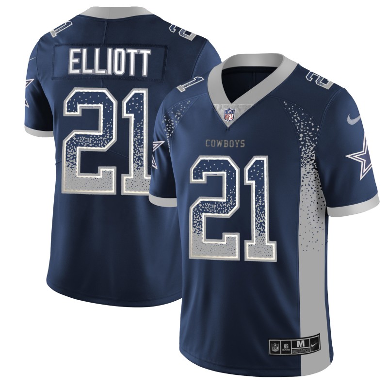 Nike Cowboys 21 Ezekiel Elliott Navy Drift Fashion Limited Jersey