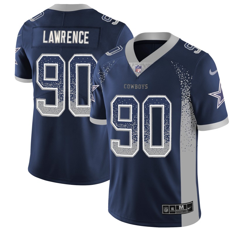 Nike Cowboys 90 DeMarcus Lawrence Navy Drift Fashion Limited Jersey