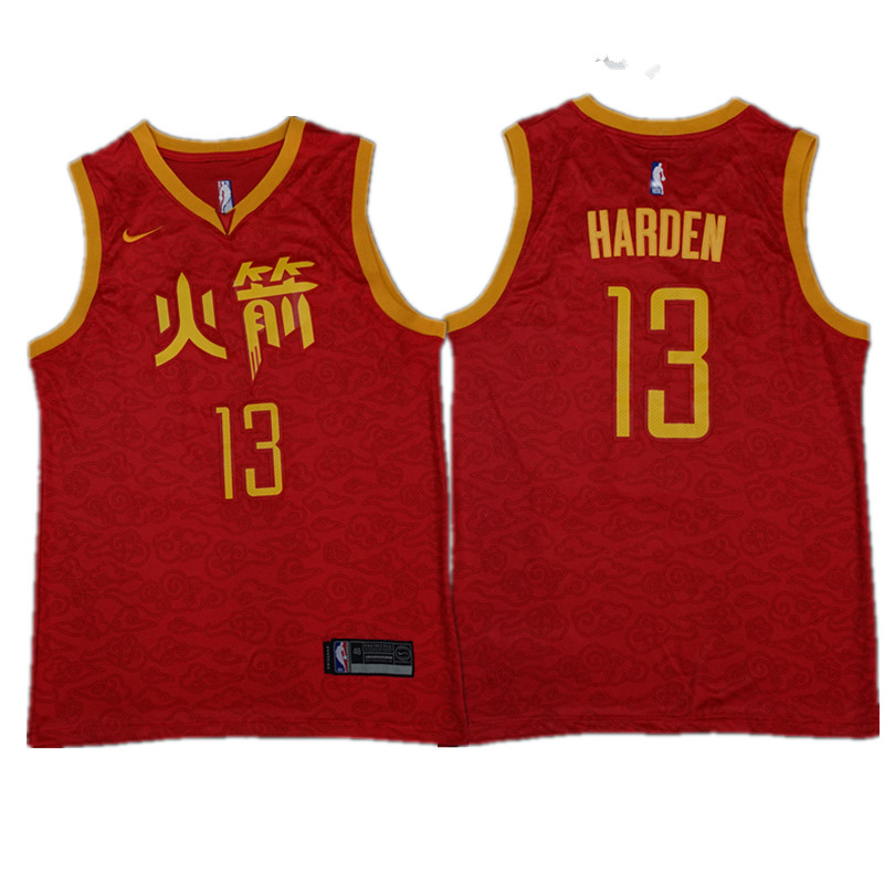 Rockets 13 James Harden Red 2018-19 City Edition Nike Swingman Jersey