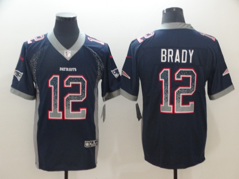 Nike Patriots 12 Tom Brady Navy Drift Fashion Limited Jersey