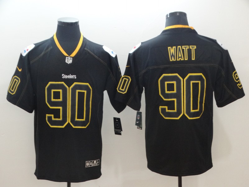 Nike Steelers 90 T.J. Watt Black Shadow Legend Limited Jersey