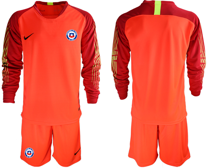 2018-19 Chile Red Long Sleeve Goalkeeper Soccer Jersey