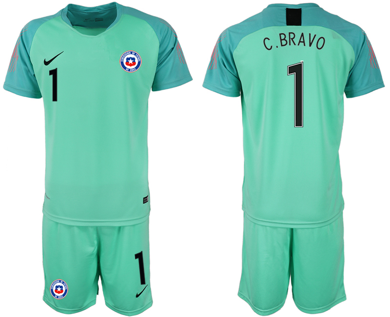 2018-19 Chile 1 C.BRAVO Green Goalkeeper Soccer Jersey