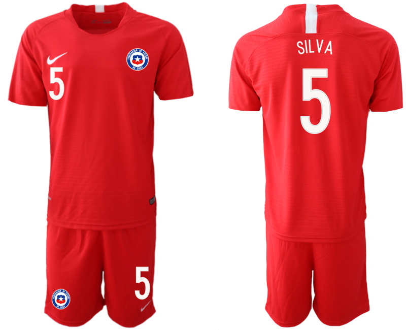 2018-19 Chile 5 SILVA Home Soccer Jersey
