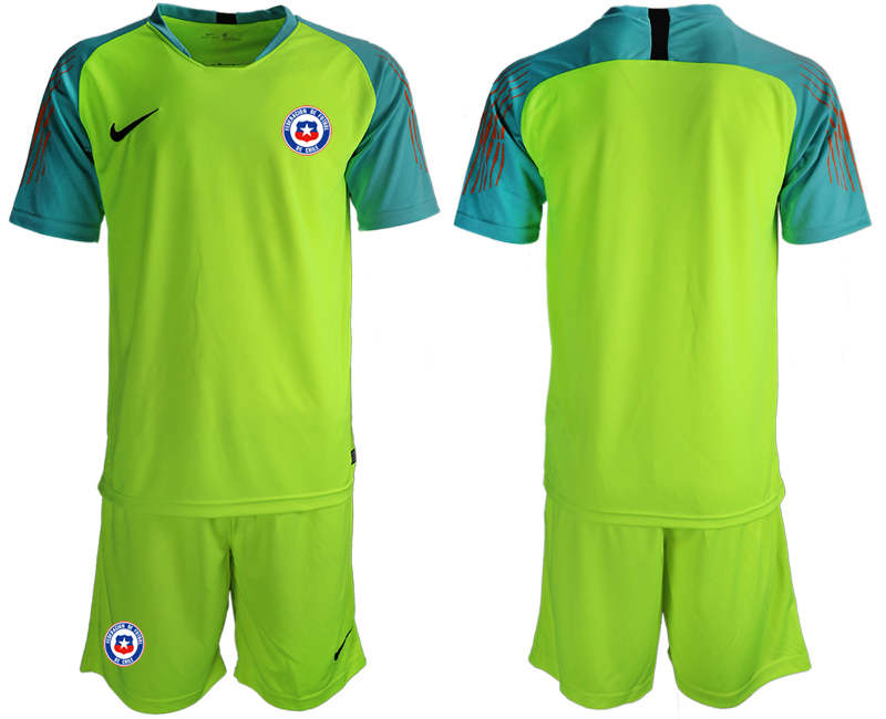 2018-19 Chile Fluorescent Green Goalkeeper Soccer Jersey