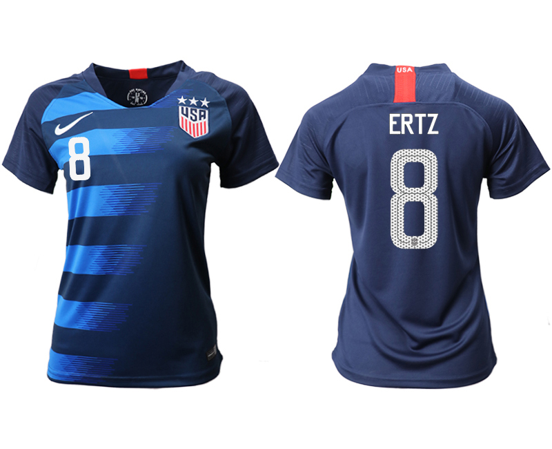 2018-19 USA 8 ERTZ Away Women Soccer Jersey