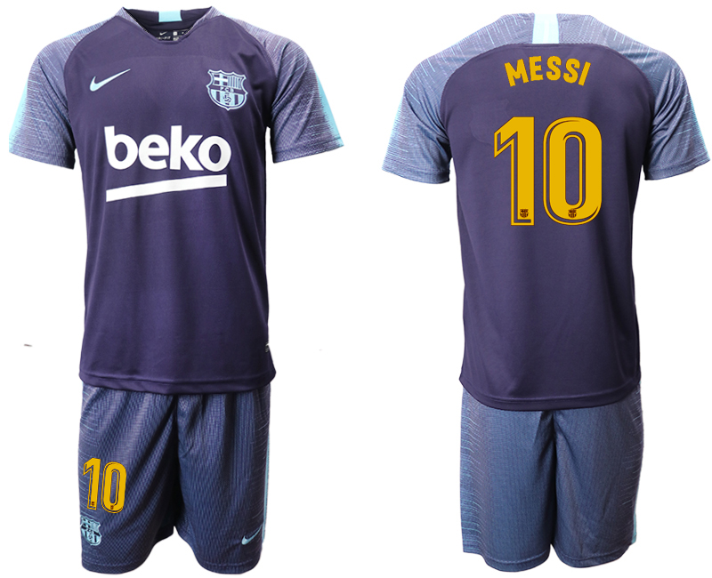 2018-19 Barcelona 10 MESSI Dark Blue Training Soccer Jersey