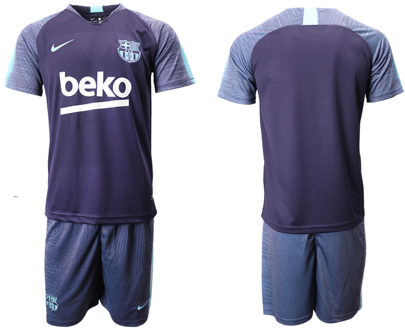 2018-19 Barcelona Dark Blue Training Soccer Jersey