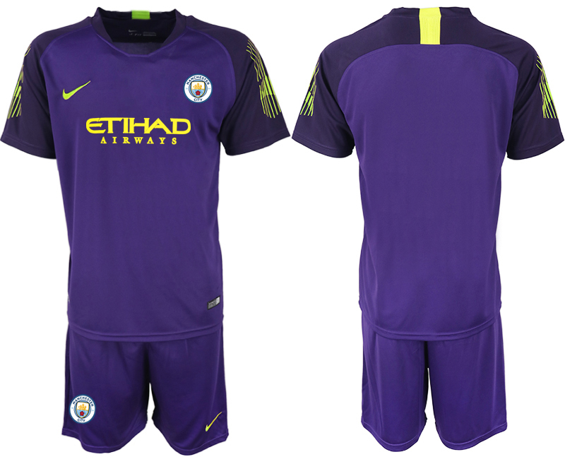 2018-19 Manchester City Purple Goalkeeper Soccer Jersey
