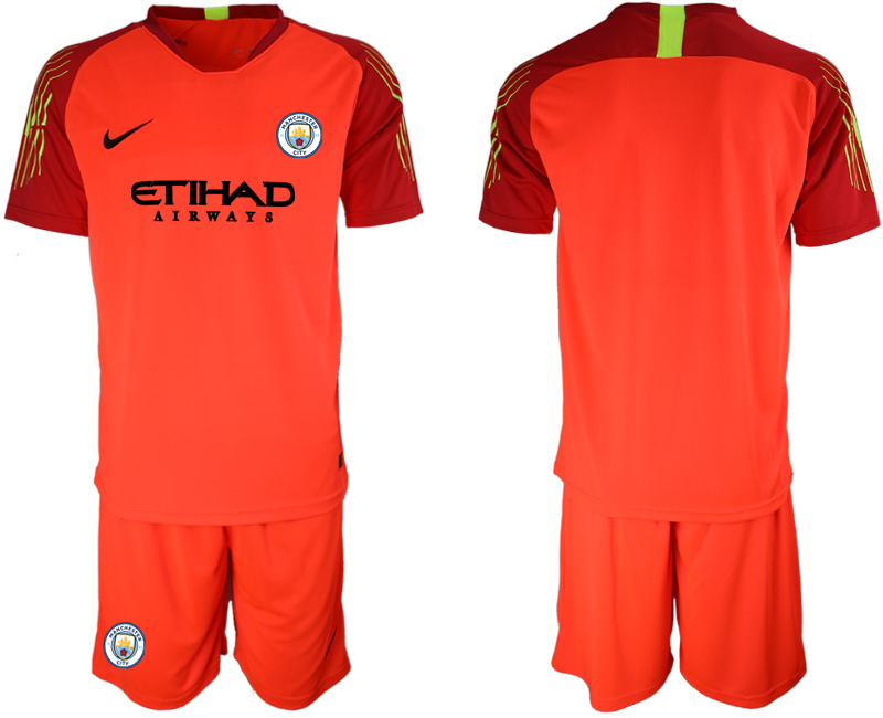 2018-19 Manchester City Red Goalkeeper Soccer Jersey