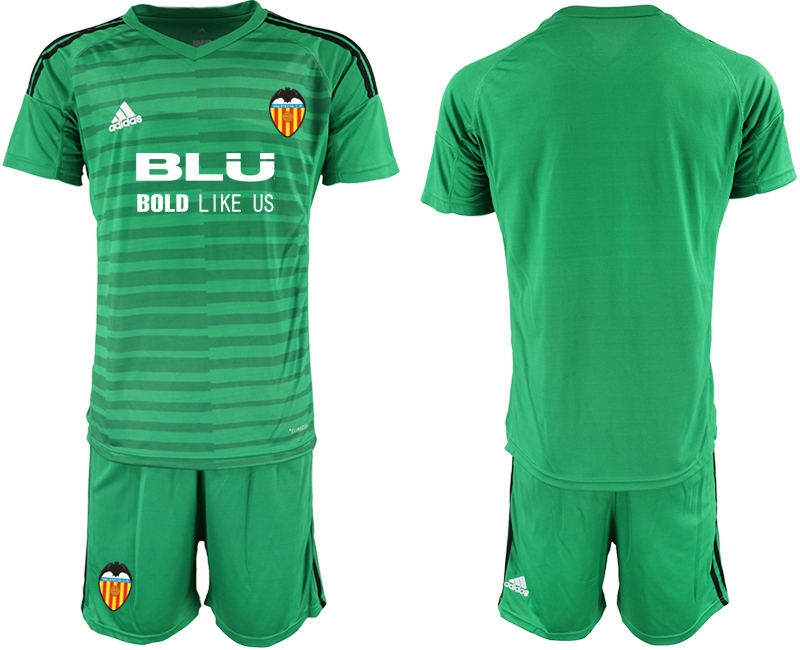 2018-19 Valencia Green Goalkeeper Soccer Jersey