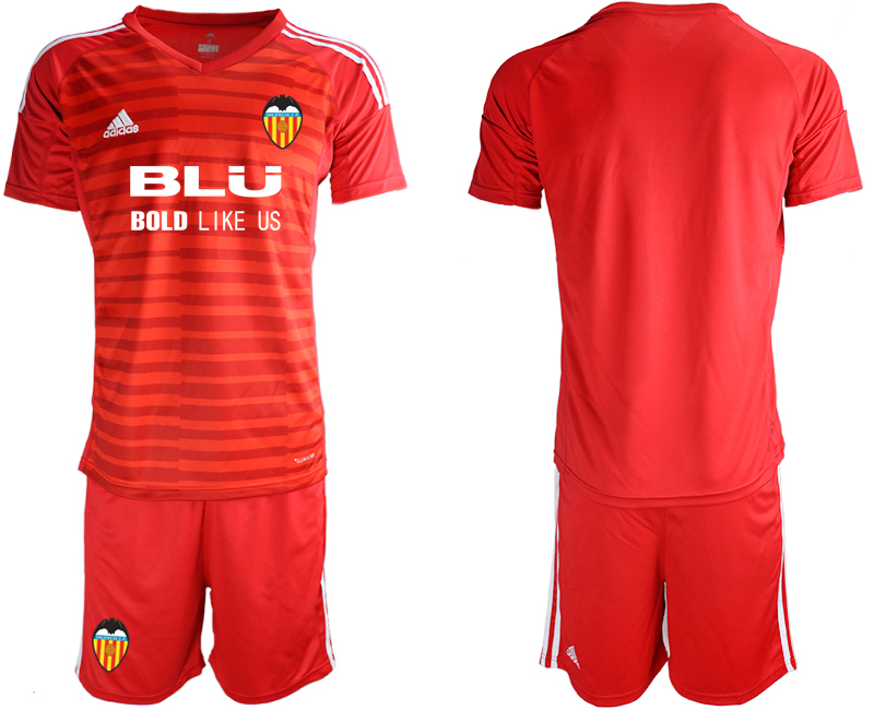 2018-19 Valencia Red Goalkeeper Soccer Jersey