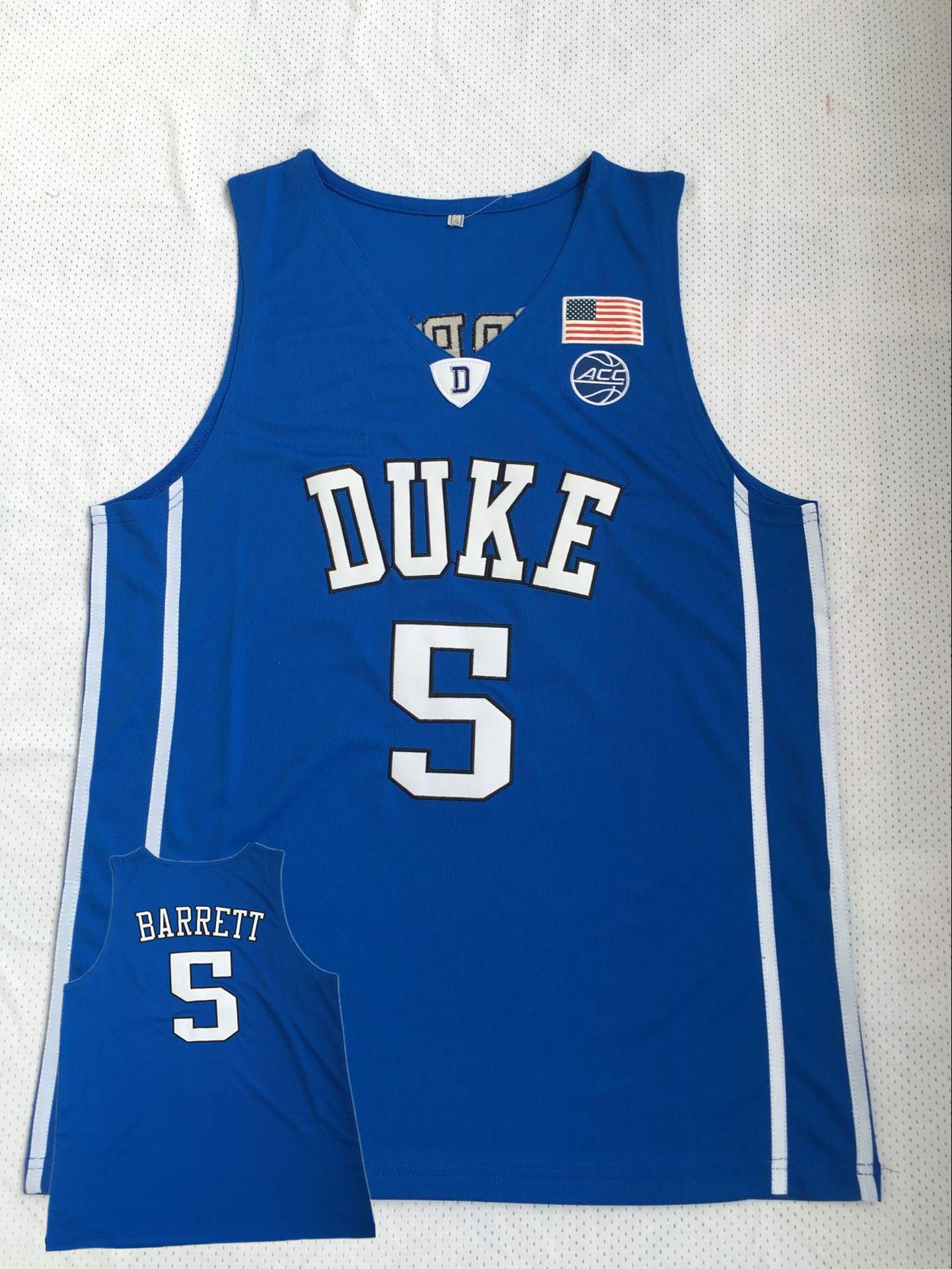 Duke Blue Devils 5 R.J. Barrett Blue College Basketball Jersey