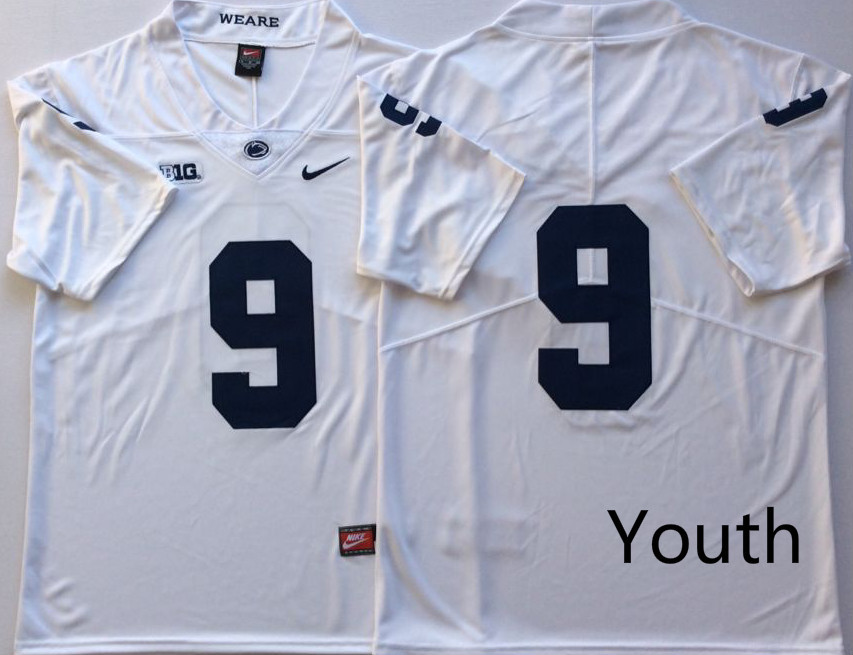 Penn State Nittany Lions 9 Trace McSorley White Youth Nike College Football Jersey