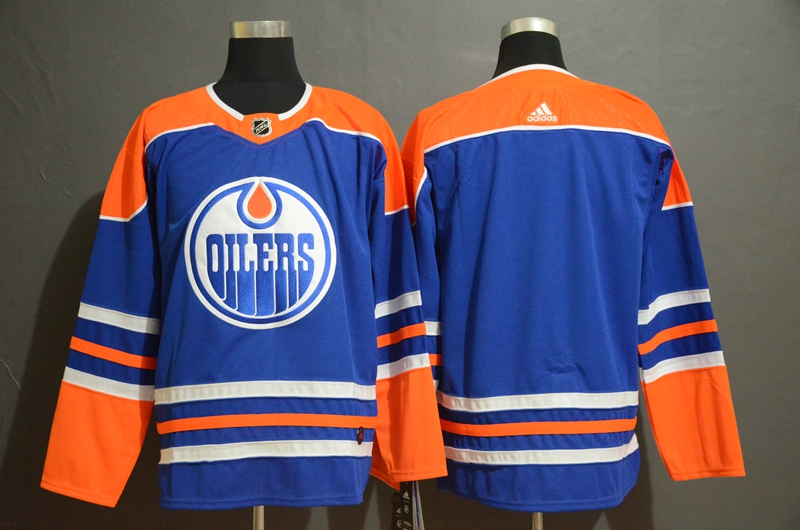 Oilers Blank Royal Adidas Jersey
