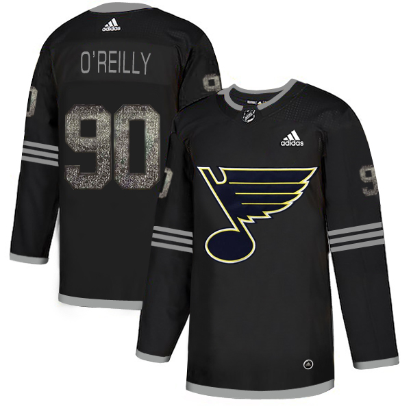 Blues 90 Ryan O'Reilly Black Shadow Adidas Jersey