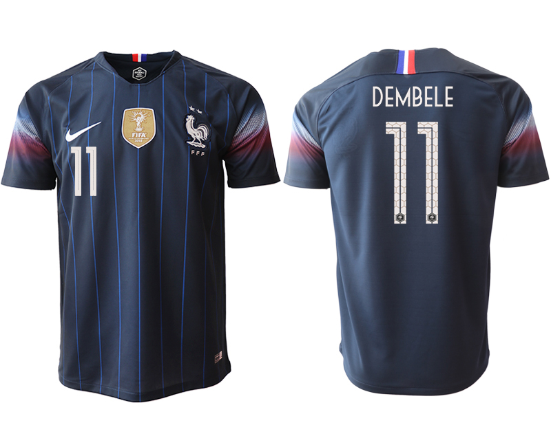 2018-19 France 11 DEMBELE Home Thailand Soccer Jersey