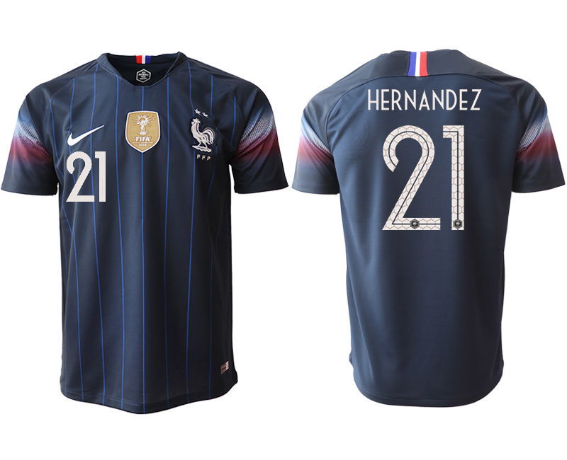 2018-19 France 21 HERNANDEZ Home Thailand Soccer Jersey - Click Image to Close