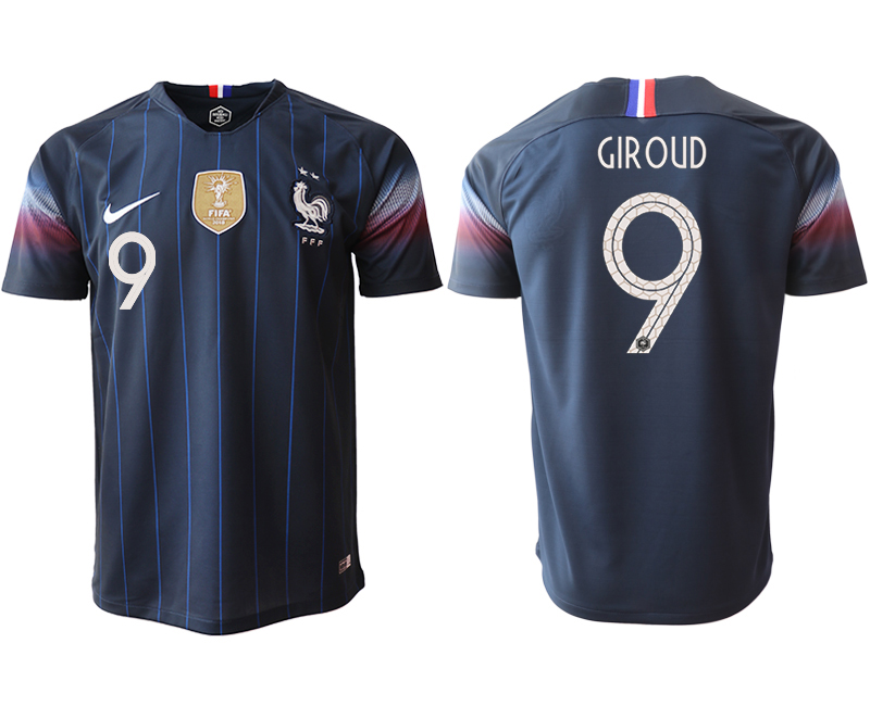2018-19 France 9 GIROUD Home Thailand Soccer Jersey