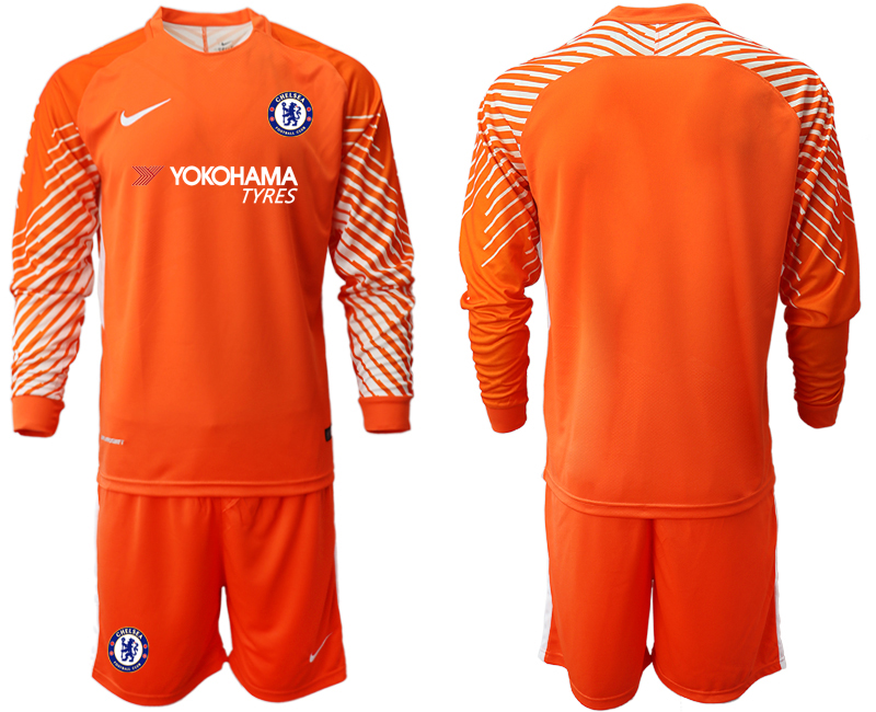 2018-19 Chelsea Orange Long Sleeve Goalkeeper Soccer Jersey