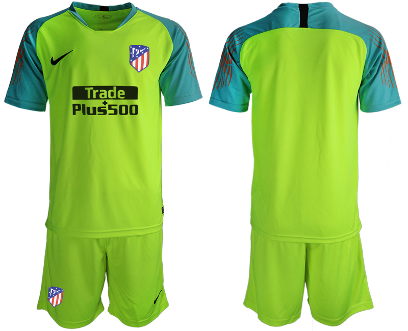 2018-19 Atletico Madrid Fluorescent Green Goalkeeper Soccer Jersey