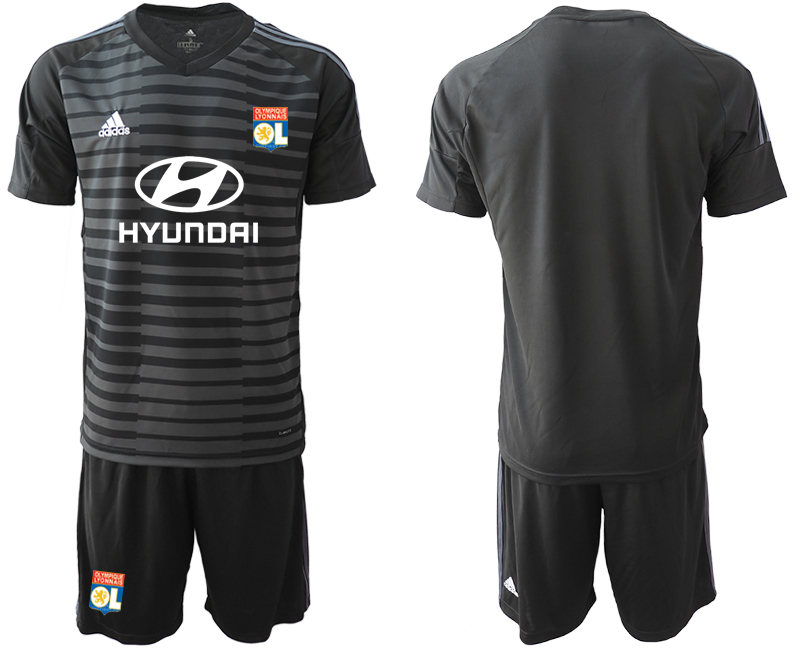 2018-19 Lyon Black Goalkeeper Soccer Jersey