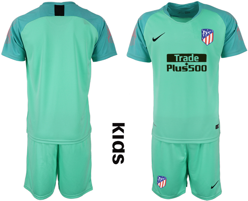 2018-19 Atletico Madrid Green Youth Goalkeeper Soccer Jersey